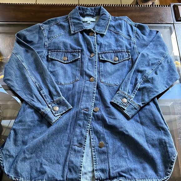 Antonio Melani Penelope Button Down Collar Detachable Belt Statement Shacket. - Picture 8 of 10